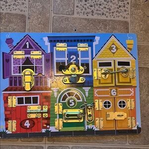 Melissa and Doug Colorful Wooden Latch Board